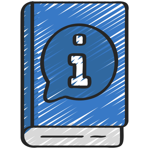 Book with an information symbol